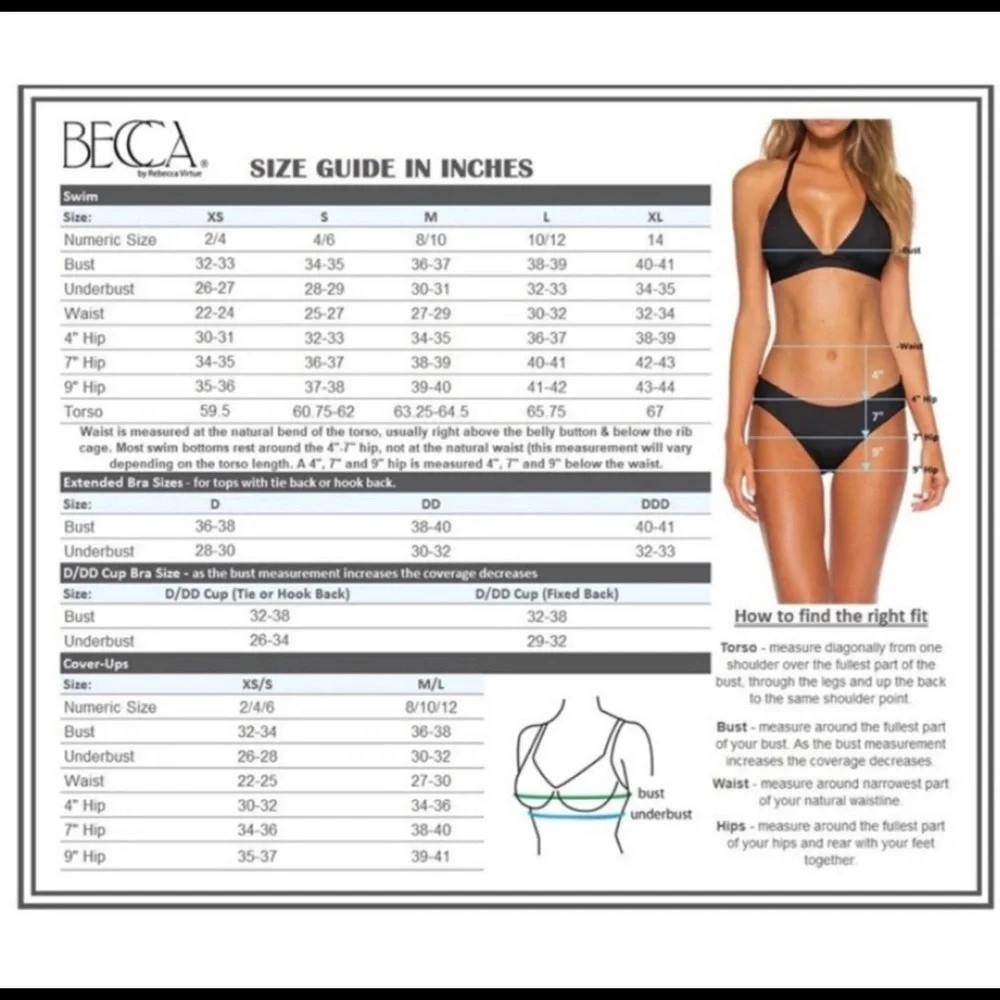 NEW BECCA Split Strap One-Piece Swimsuit - Picture 3 of 3